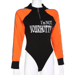 Load image into Gallery viewer, Patchwork Hooded Letter Printed Bodycon Jumpsuits
