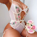 Load image into Gallery viewer, Boho Floral Embroidery Straps Lace Bodysuits
