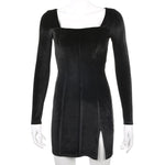 Load image into Gallery viewer, Long Sleeve Gothic Velvet Dress
