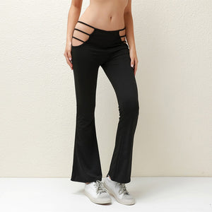 Hollow Out Flare Pants