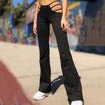 Load image into Gallery viewer, Hollow Out Flare Pants
