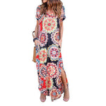 Load image into Gallery viewer, Short Sleeve Floral Maxi Dress
