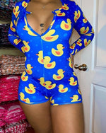 Load image into Gallery viewer, Plus size Women Sleepover Rompers
