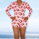 Load image into Gallery viewer, Plus size Women Sleepover Rompers
