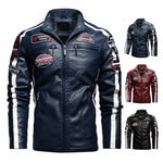 Load image into Gallery viewer, Motor Biker Vintage Patchwork Faux Leather Jackets
