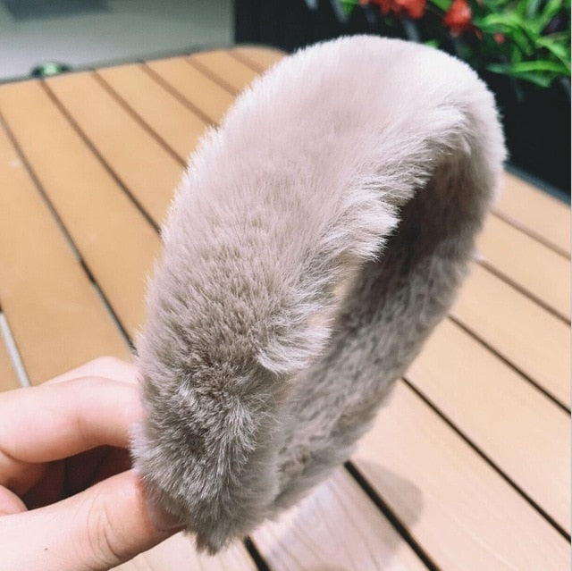 Elegant Rabbit Fur Hairbands