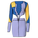 Load image into Gallery viewer, Asymmetrical Top And Skirt Two Piece Outfits
