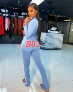 Load image into Gallery viewer, Long Sleeve Off Shoulder Different Styles Crop Top Pants Sets
