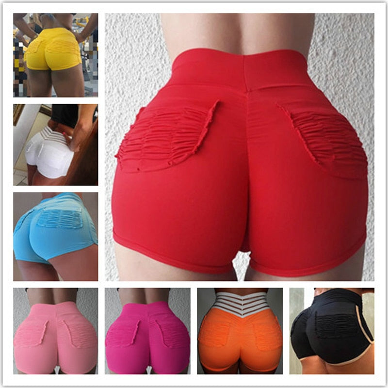 High Waist Solid Color Shorts