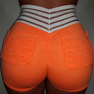 High Waist Solid Color Shorts