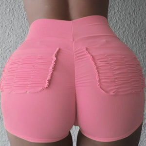 High Waist Solid Color Shorts