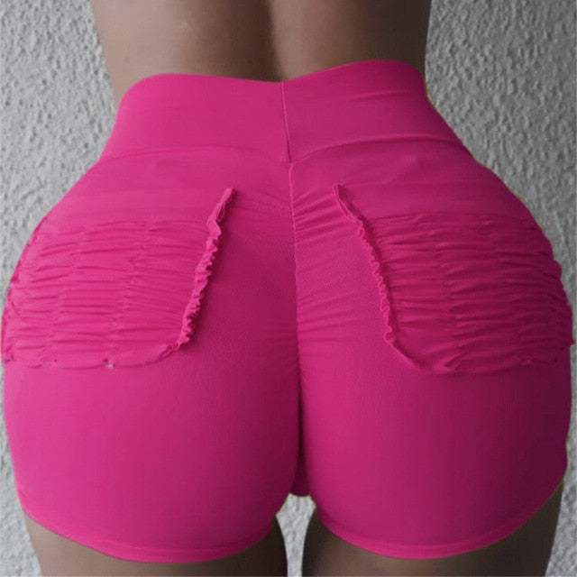 High Waist Solid Color Shorts